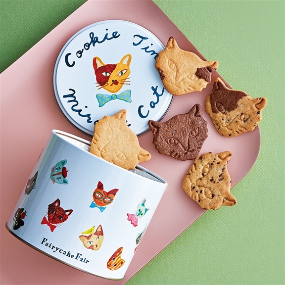 フェアリーケーキフェア　Miracle Cat Cookie Tin 神様のいたずら ネコクッキー缶５種15枚