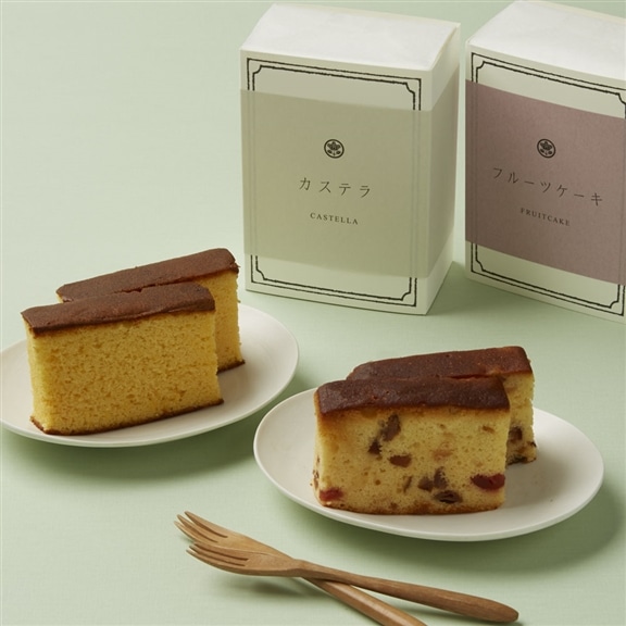 菓心おおすが　カステラ・フルーツケーキ 2本